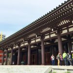 This is a picture of Tochoji Temple in Fukuoka City. You can see the vermilion five-story pagoda behind the large roof of the main shrine. This image is also linked to the One Day Tour and Program page.
