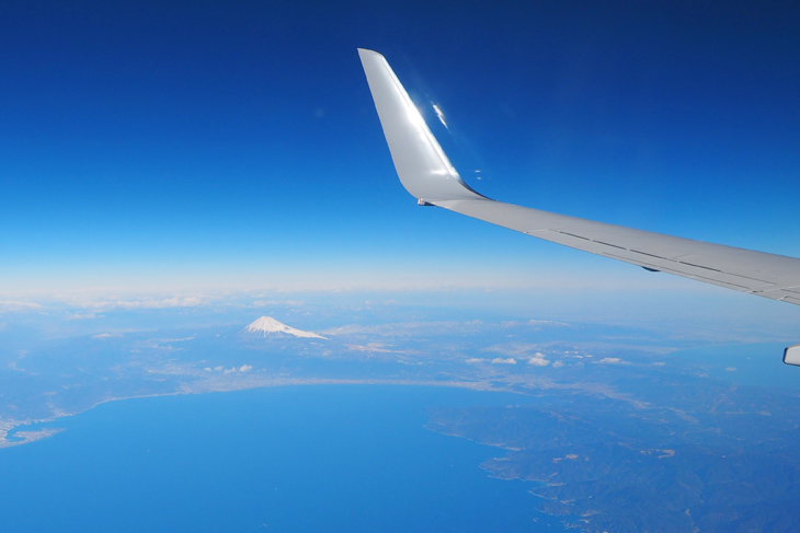 The great view of Mt. Fuji from the window of the plane is one of the appeal of travel which Trip Insight believes.